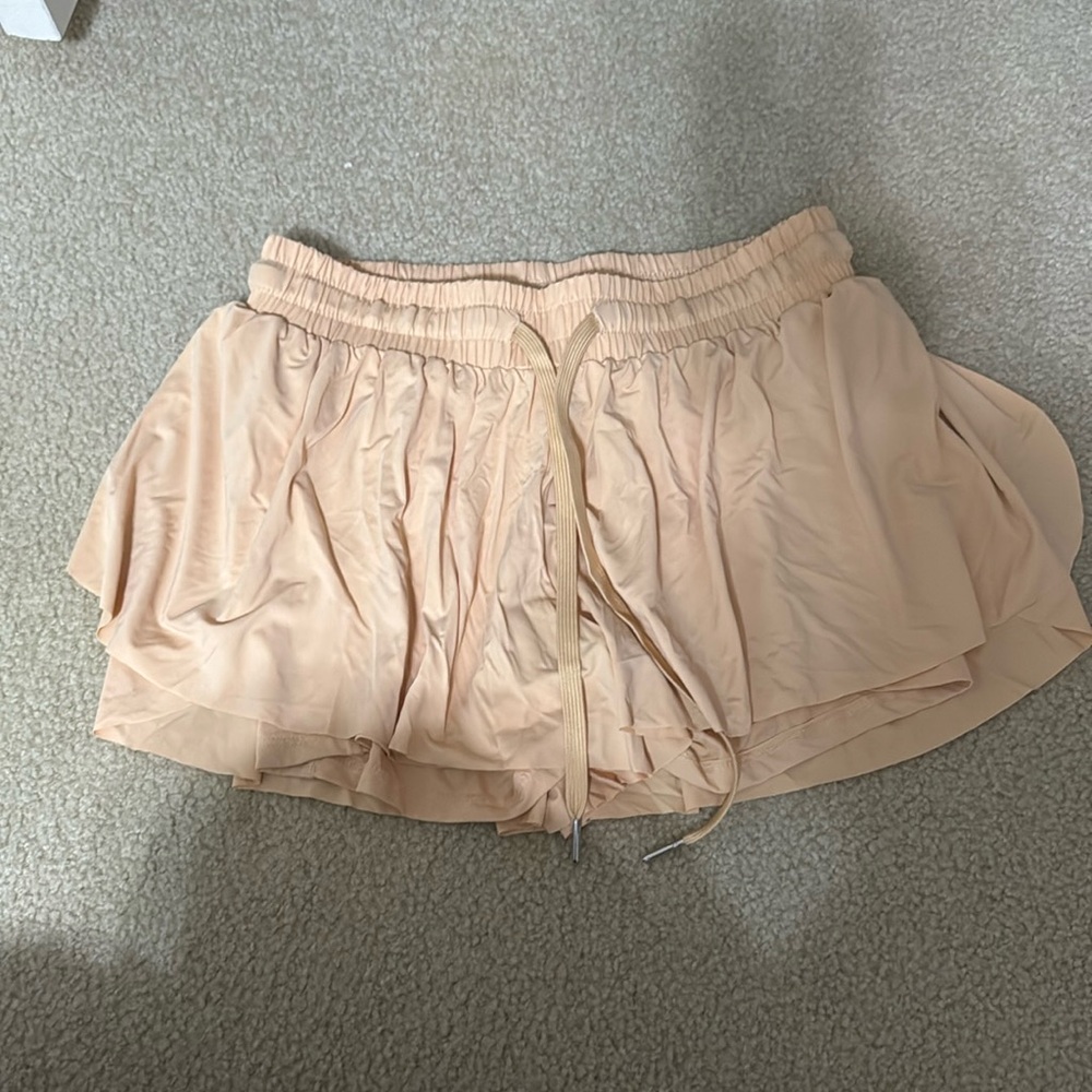 Flowy athletic shorts.